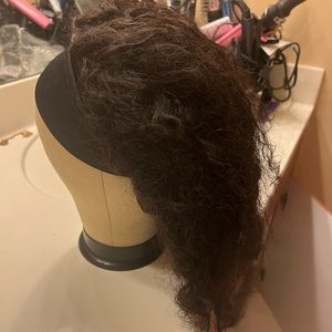 Headband human hair wig